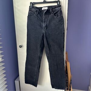 black 90s straight ultra high rise jeans from abercrombie and fitch